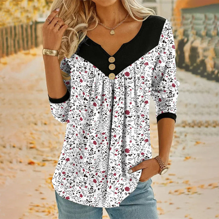 EXELEV™ | Blouse Décontractée À Imprimé Floral