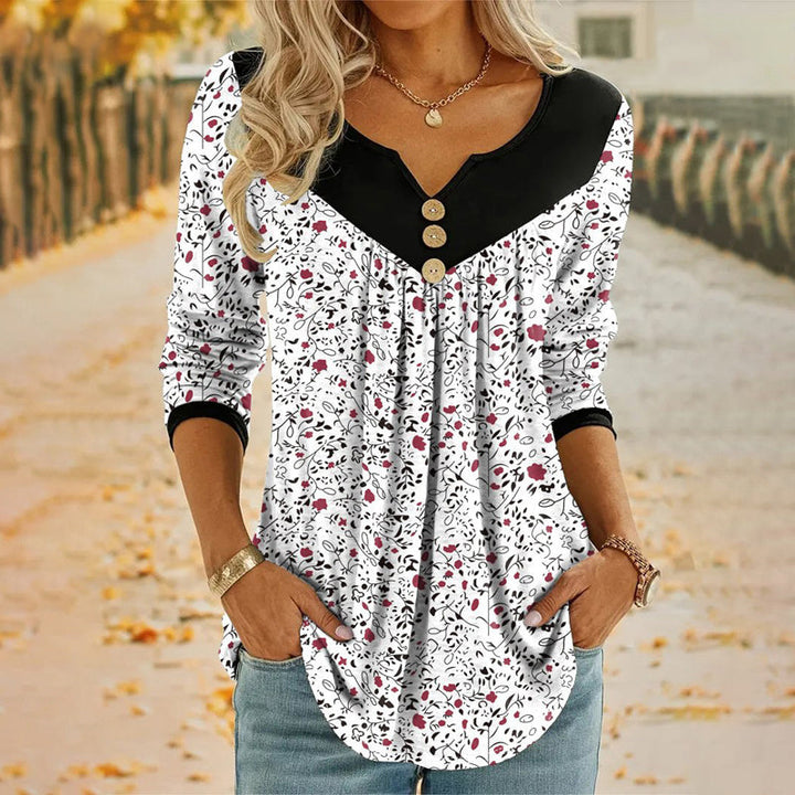 EXELEV™ | Blouse Décontractée À Imprimé Floral