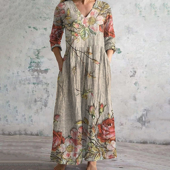 EXELEV™ | Robe vintage à imprimé fleuri