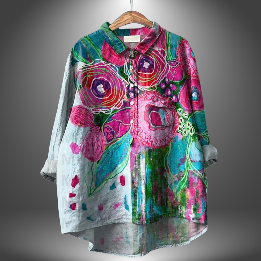 Virginia | Chemise Florale Artisanale pour Femme