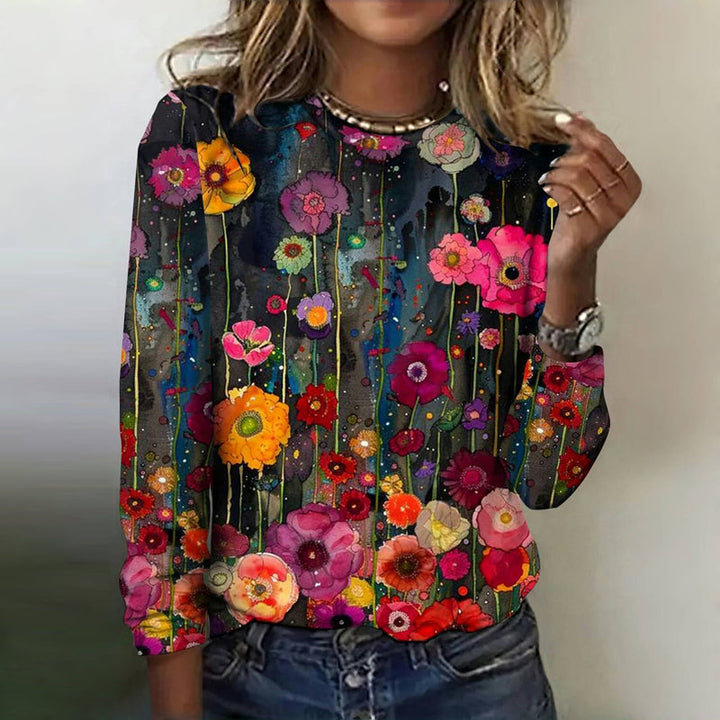 T-Shirt À Imprimé Floral Vintage