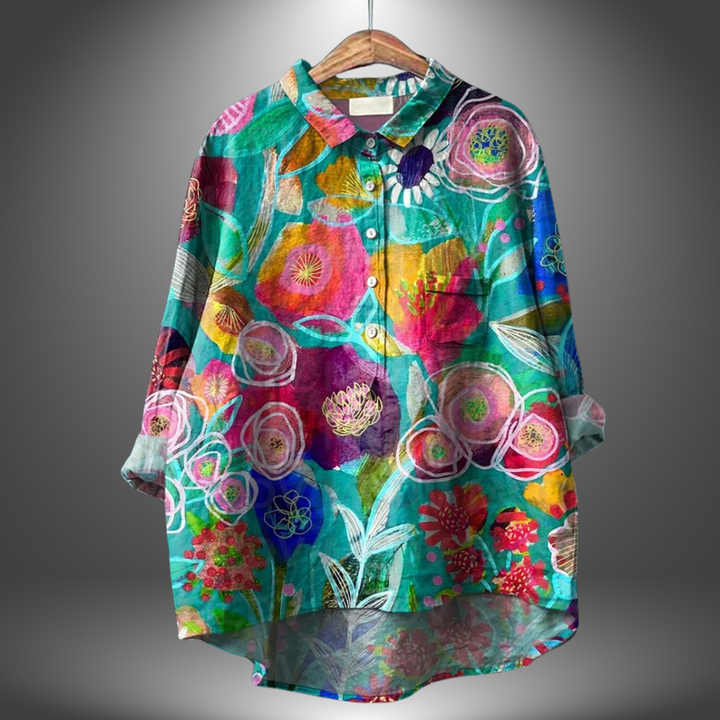 Virginia | Chemise Florale Artisanale pour Femme