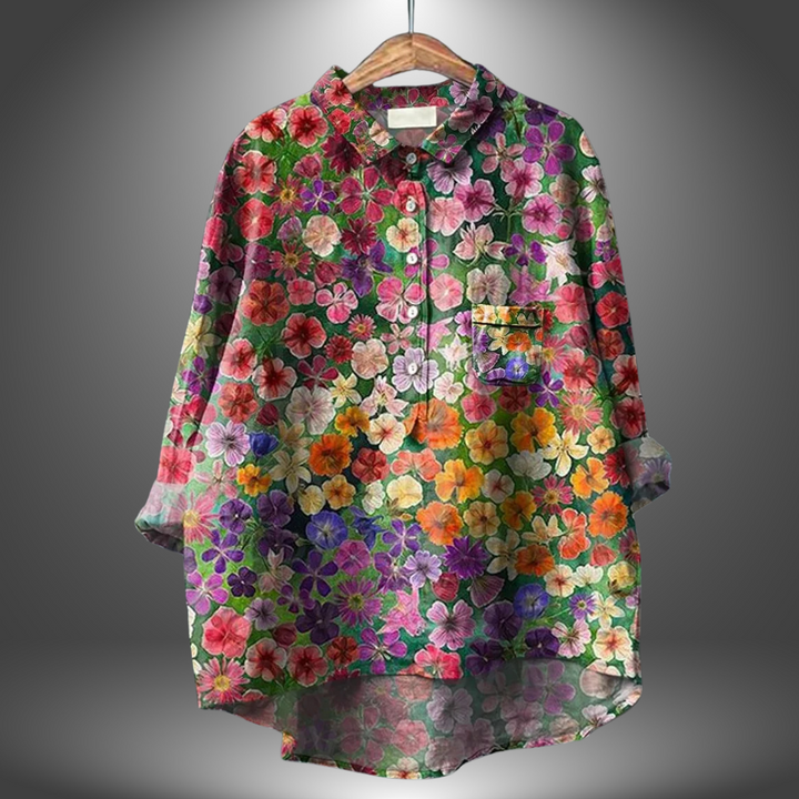 Virginia | Chemise Florale Artisanale pour Femme