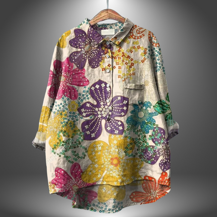 Virginia | Chemise Florale Artisanale pour Femme