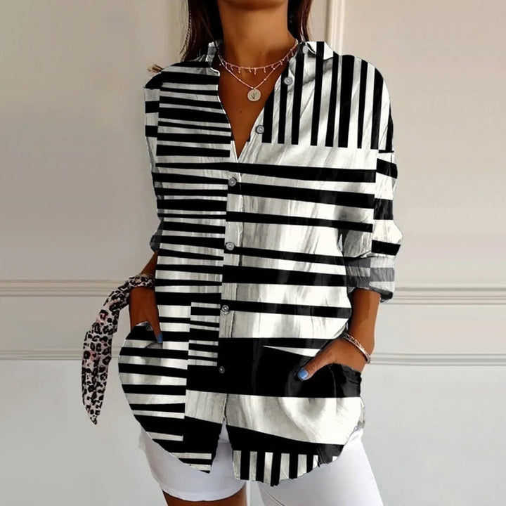 EXELEV™ | Blouse rayée décontractée