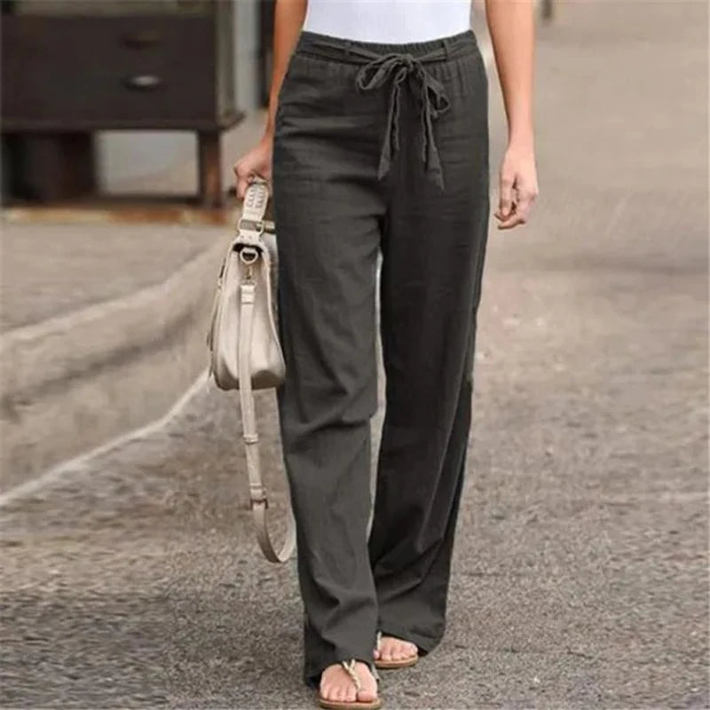 Ilnara - Pantalon Stretch en Lin