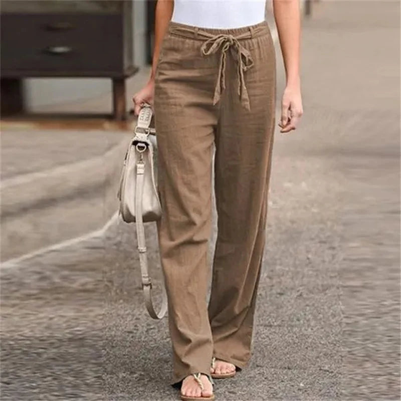 Ilnara - Pantalon Stretch en Lin