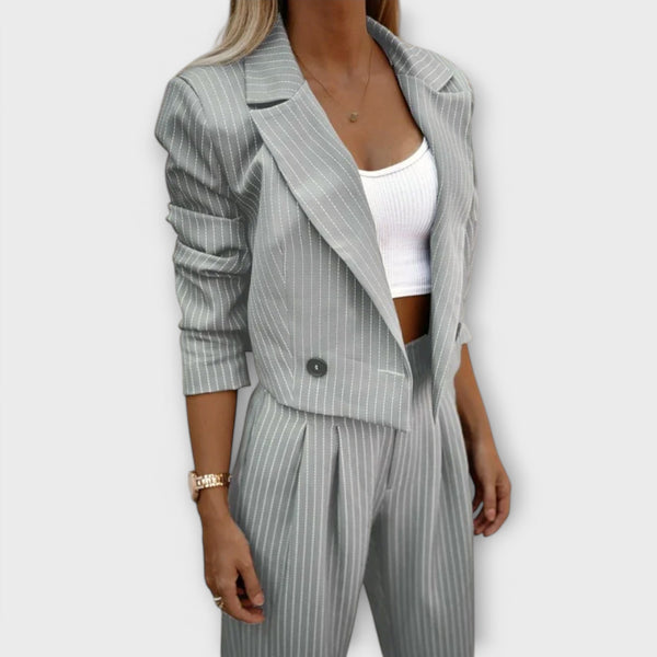 Narya - Ensemble Rayé Elégant Avec Veste et Pantalon