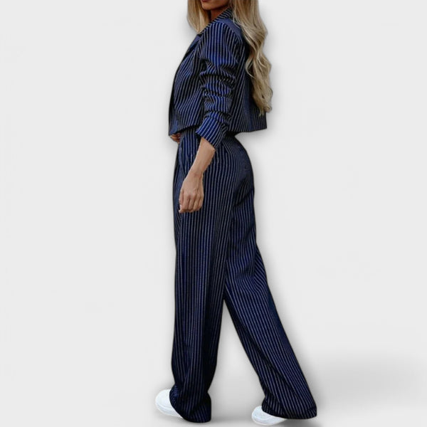 Narya - Ensemble Rayé Elégant Avec Veste et Pantalon
