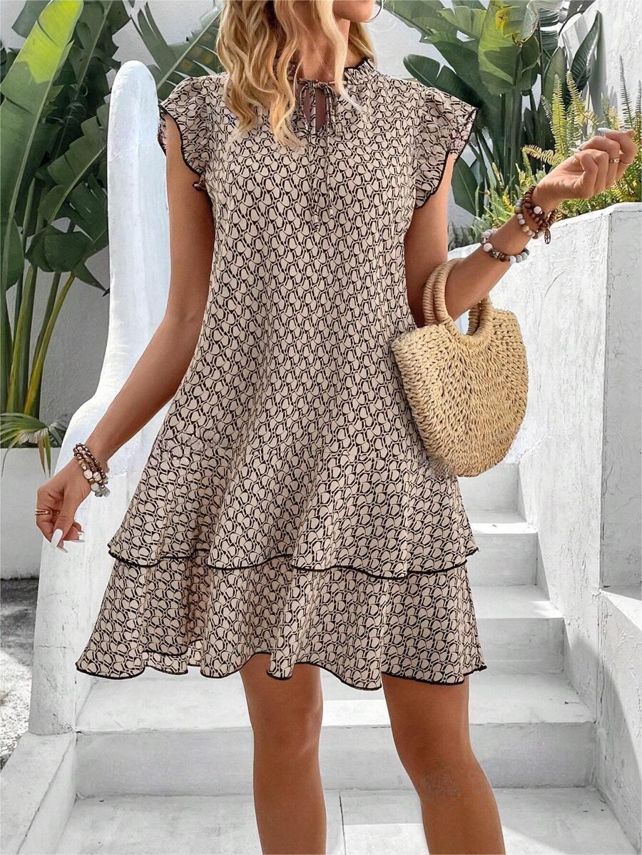 Anette - Elégant Ruffle Mini Robe