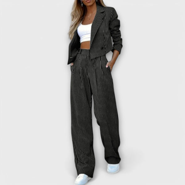Narya - Ensemble Rayé Elégant Avec Veste et Pantalon