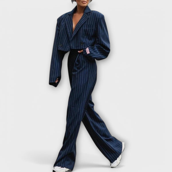 Narya - Ensemble Rayé Elégant Avec Veste et Pantalon