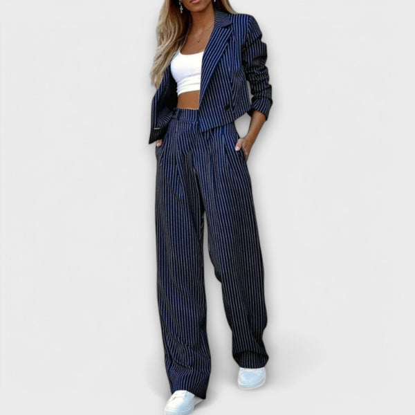 Narya - Ensemble Rayé Elégant Avec Veste et Pantalon